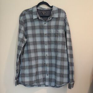 Toad & Co Airscaoe Men’s Button Down Blue Plaid Size XL